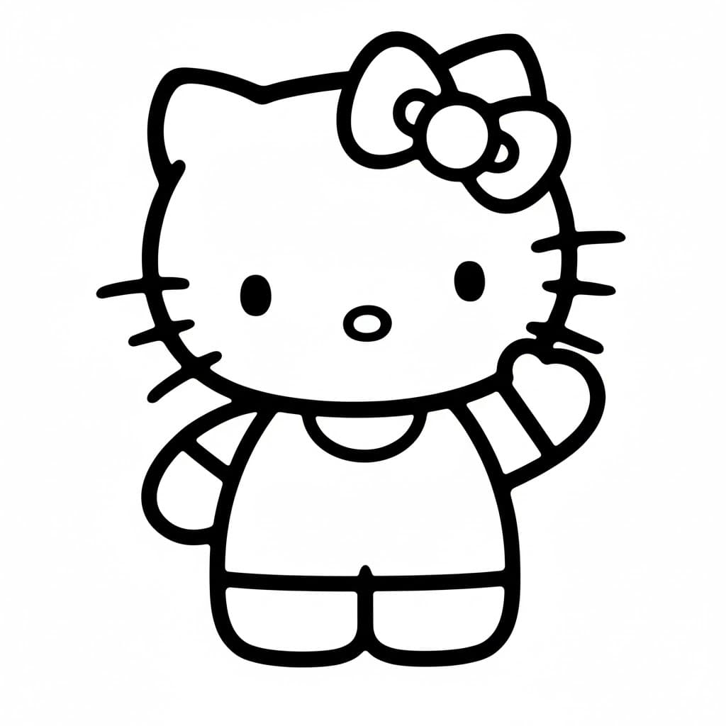 Hello Kitty Ausmalbild