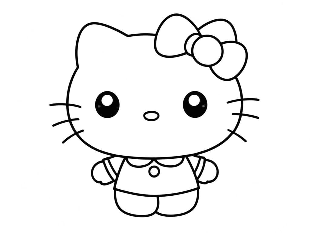 Hello Kitty klassisch Ausmalbild