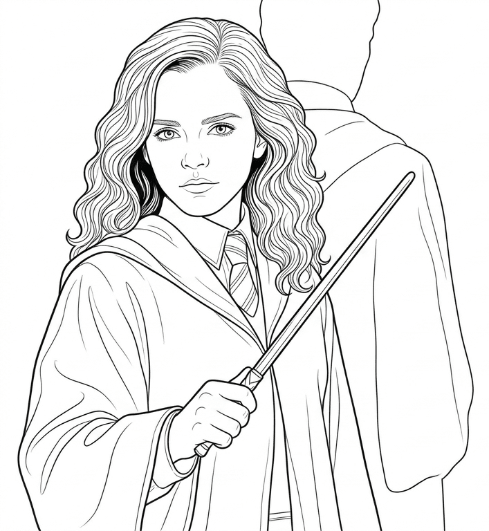 Hermine Granger Porträt Ausmalbild