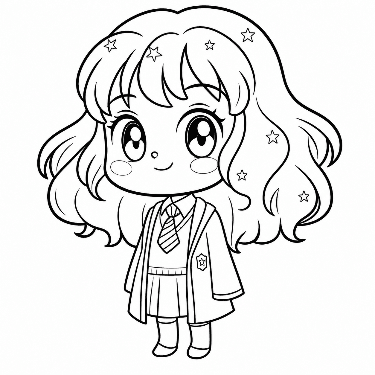 Kawaii Hermine Granger Ausmalbild