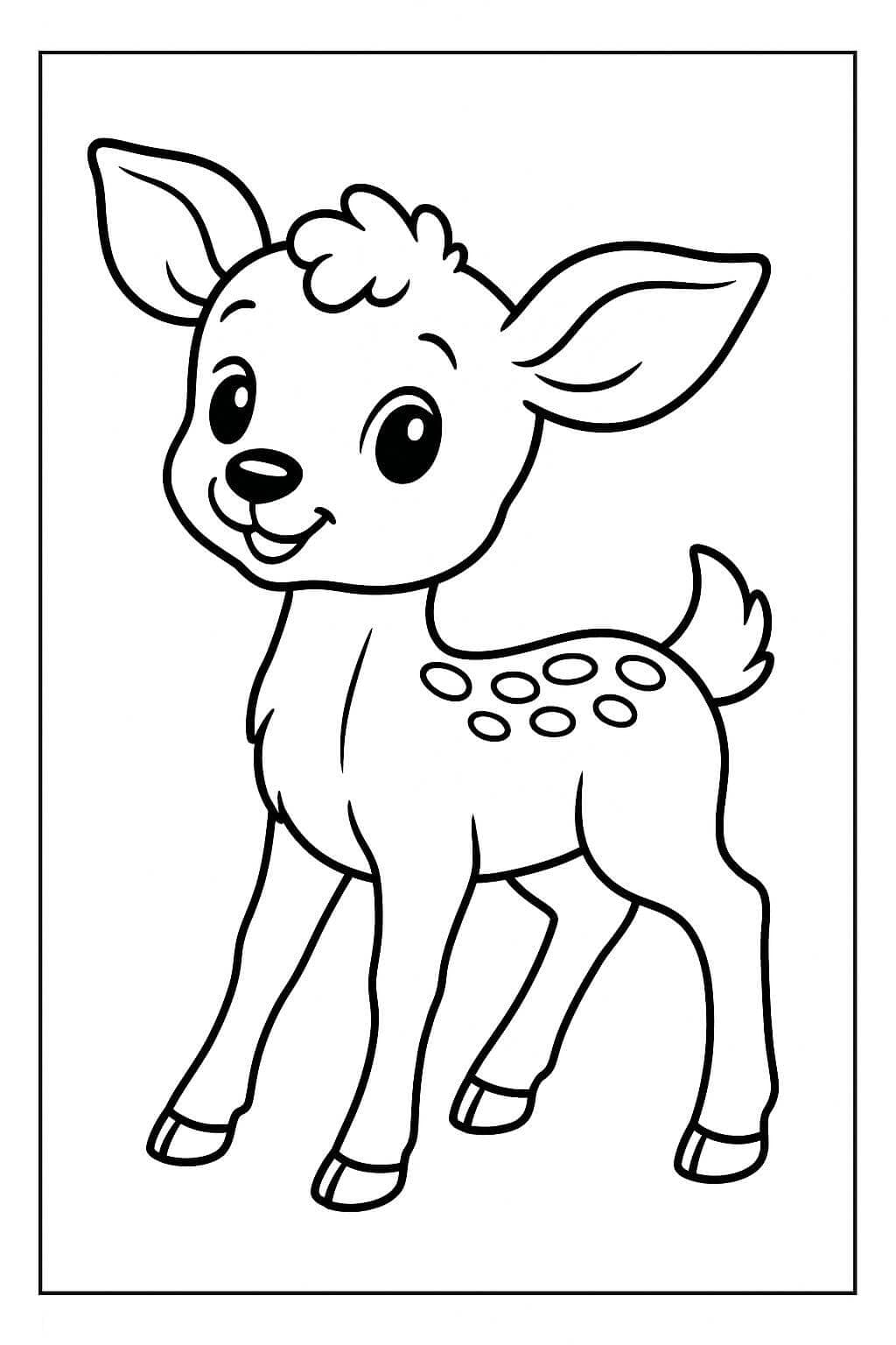 Süßes Hirschbaby Ausmalbild