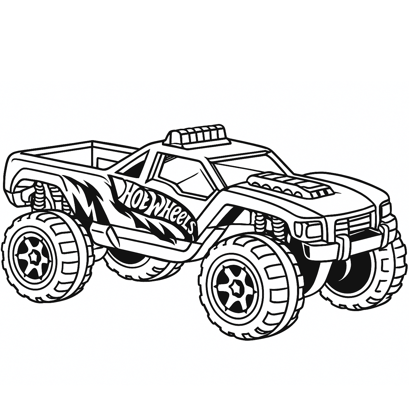 Hot Wheels Dawgzilla Truck Ausmalbild