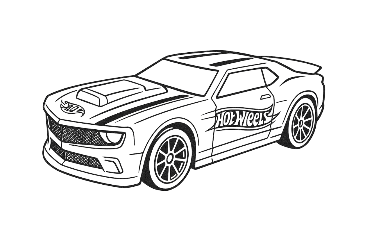 Hot Wheels Flash Racer Ausmalbild