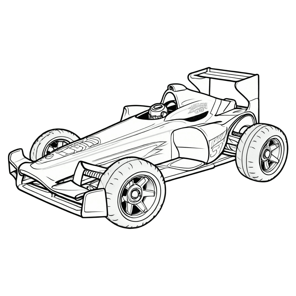 Hot Wheels Formula Racer Ausmalbild