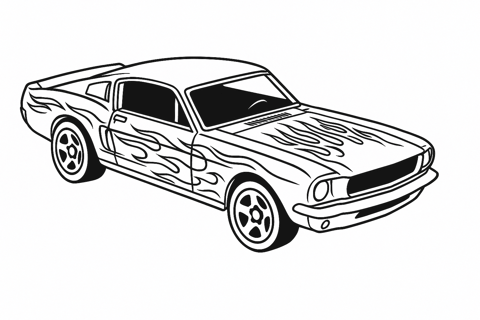 Hot Wheels Shelby 68 GT500 Ausmalbild