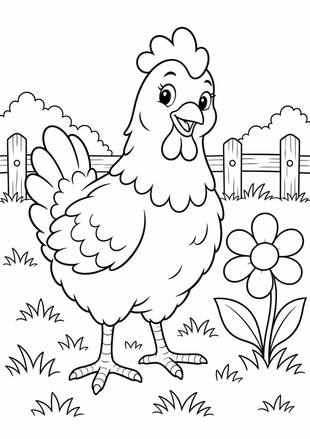 Huhn Ausmalbild