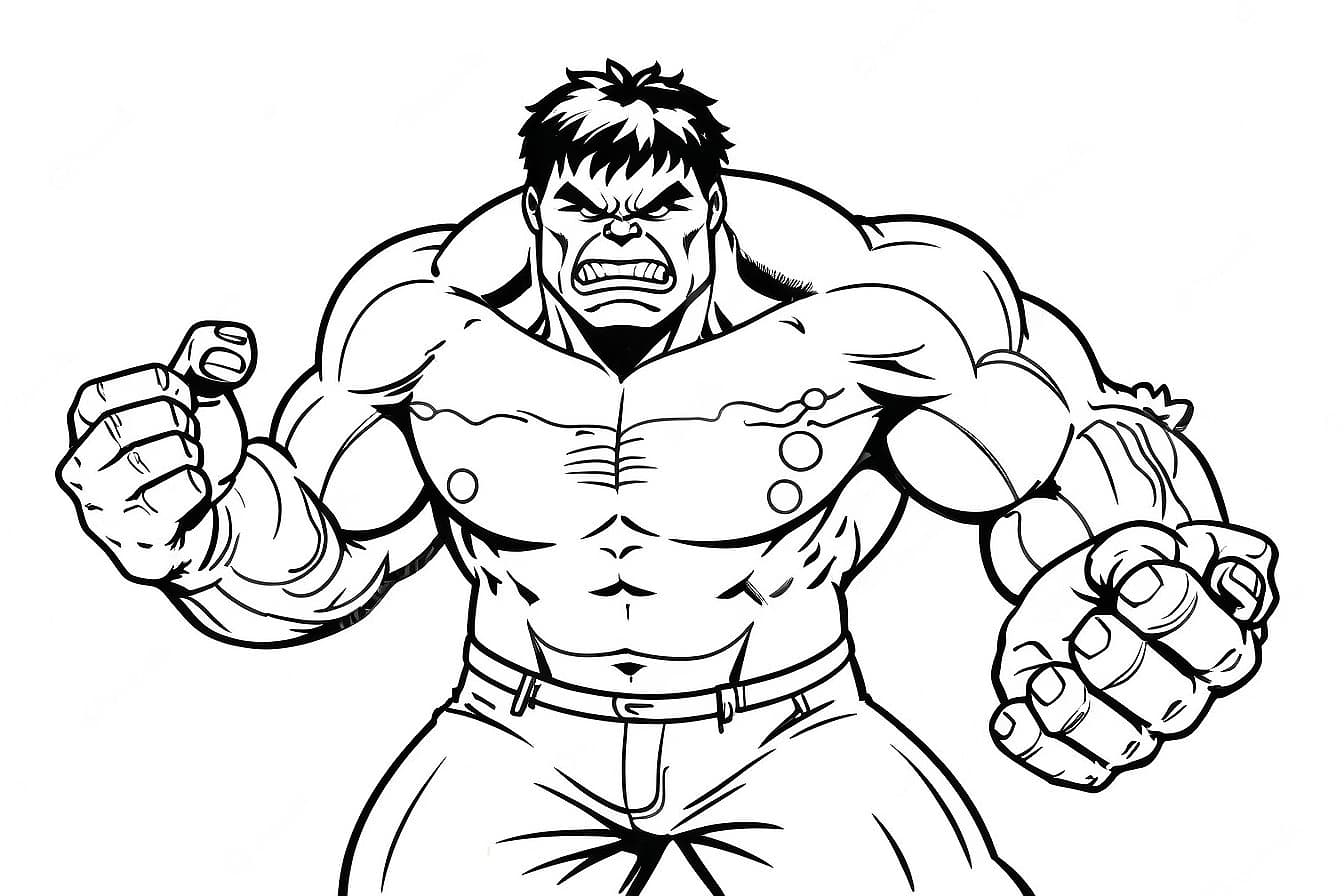 Hulk Zeichnung Ausmalbild