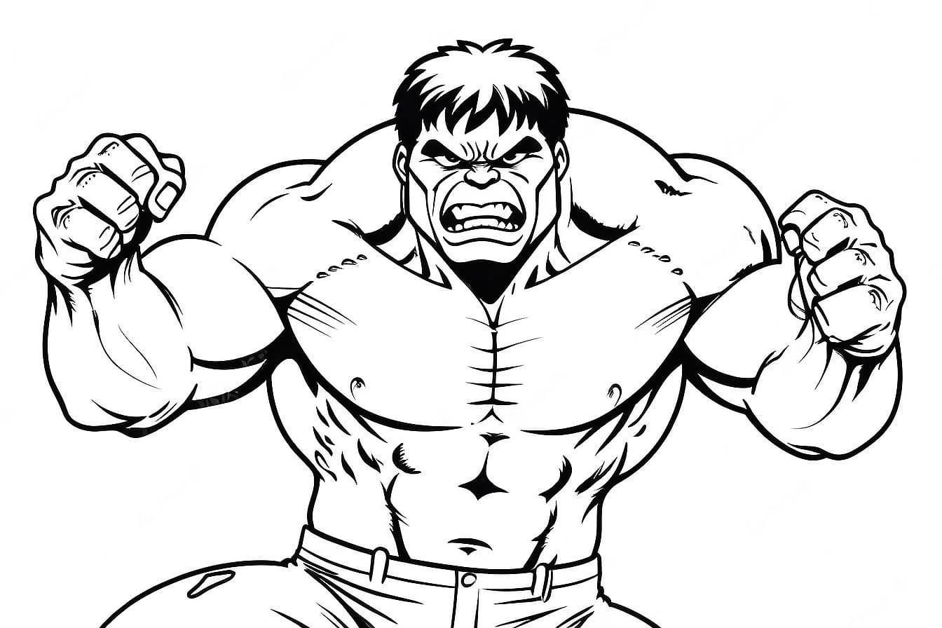 Unglaublicher Hulk Ausmalbild