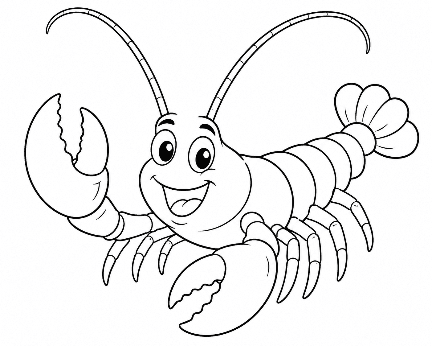 Hummer Cartoon Ausmalbild