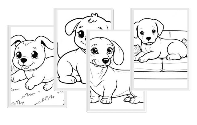 Hunde Ausmalbilder