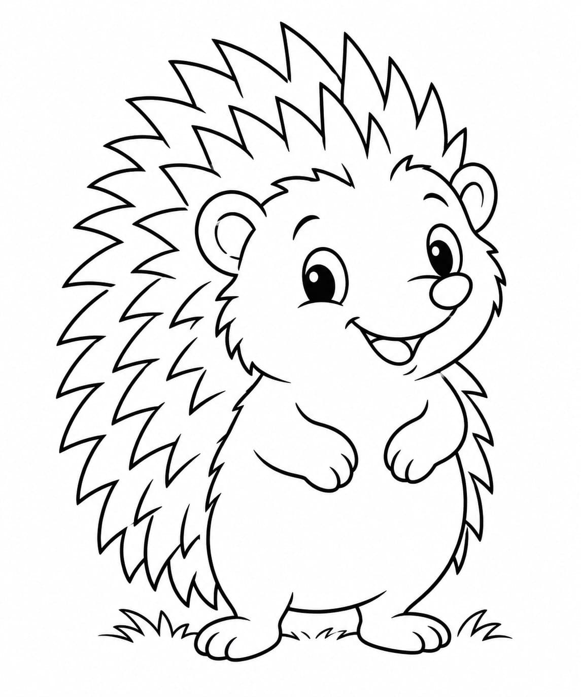 Freundlicher Igel Ausmalbild
