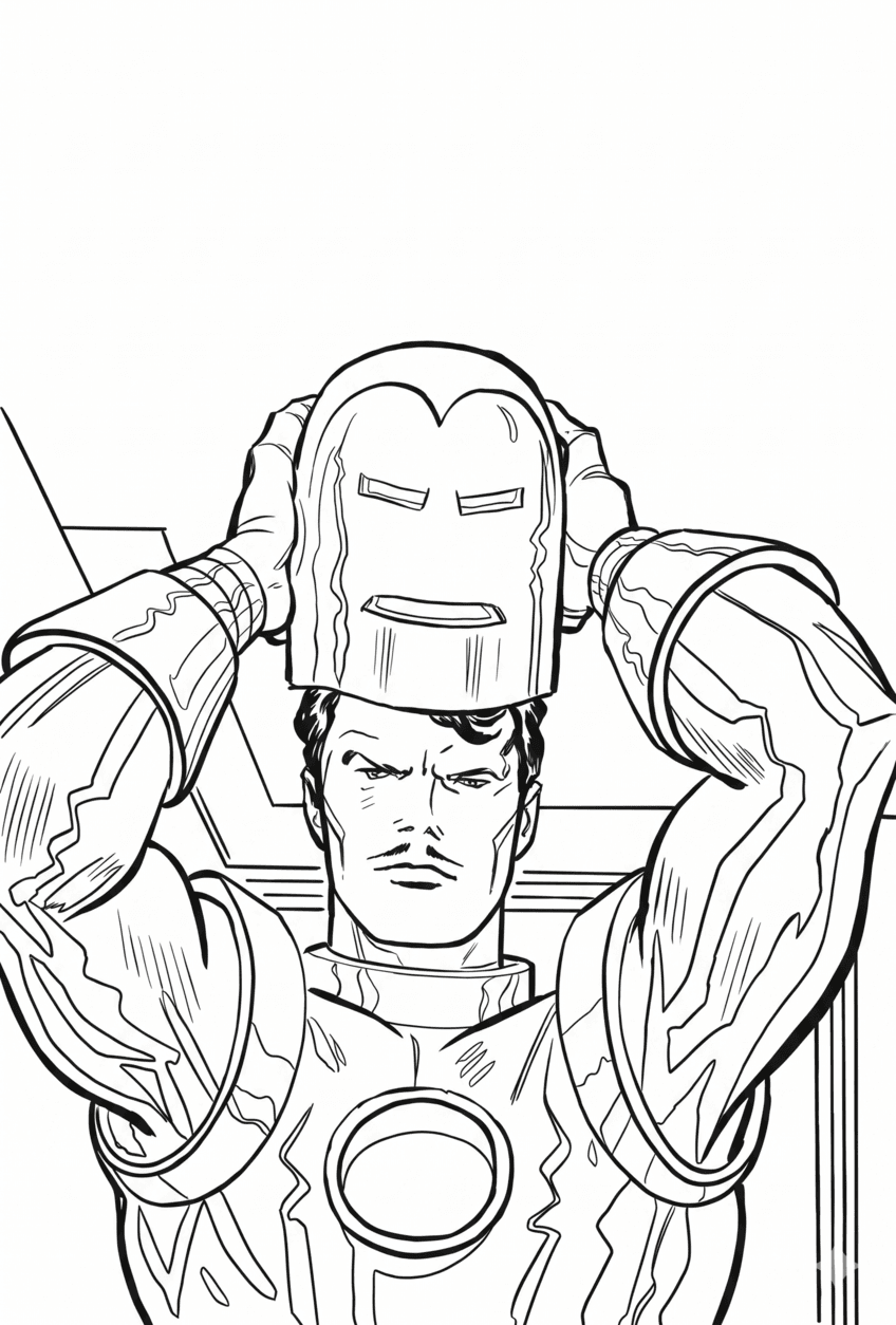 Iron Man Comics Ausmalbild