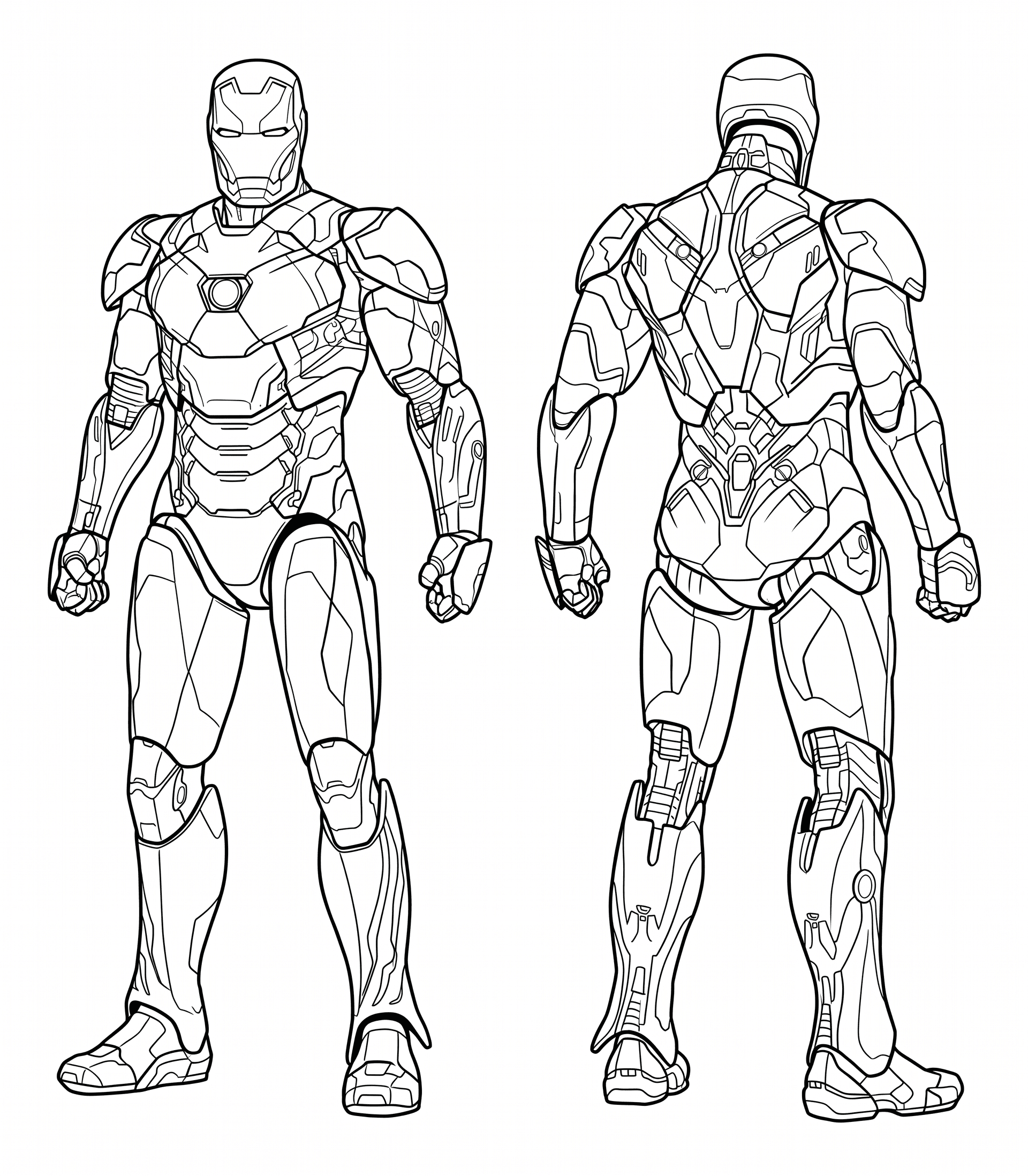 Iron Man Figur Ausmalbild