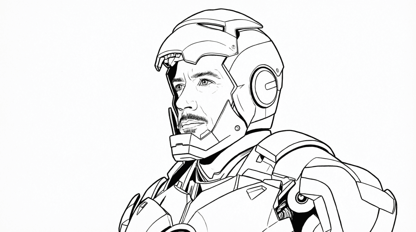 Iron Man Tony Ausmalbild