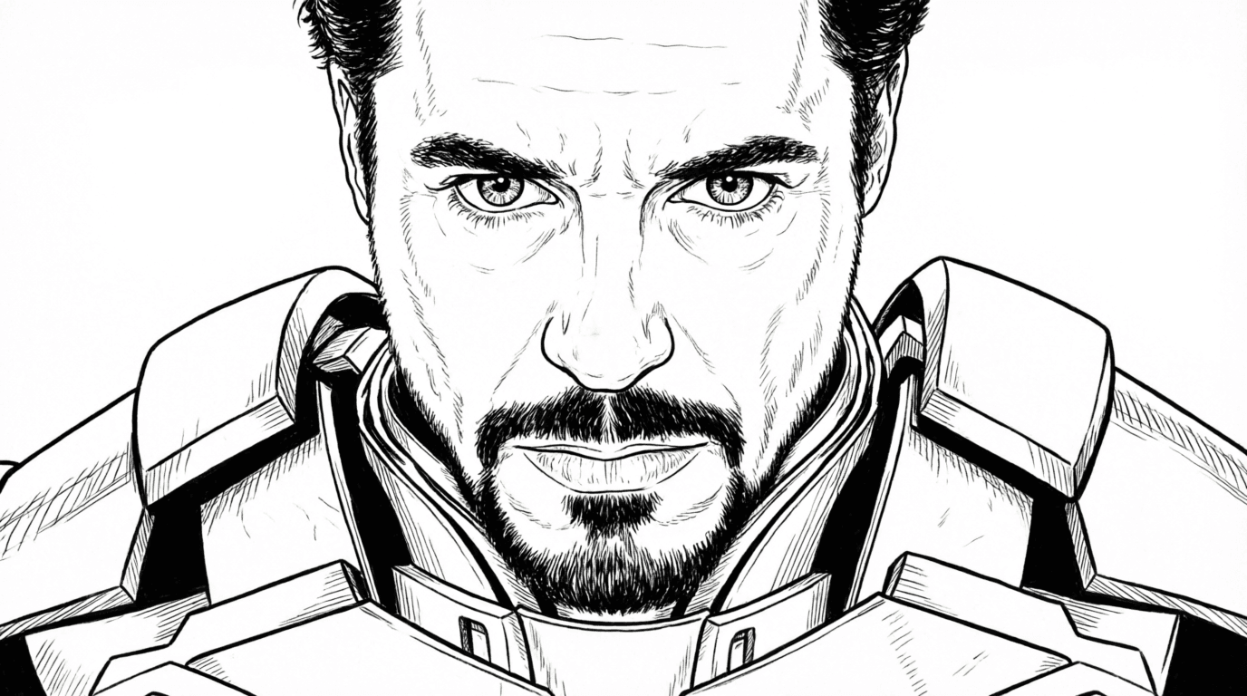 Iron Man Tony Stark Ausmalbild
