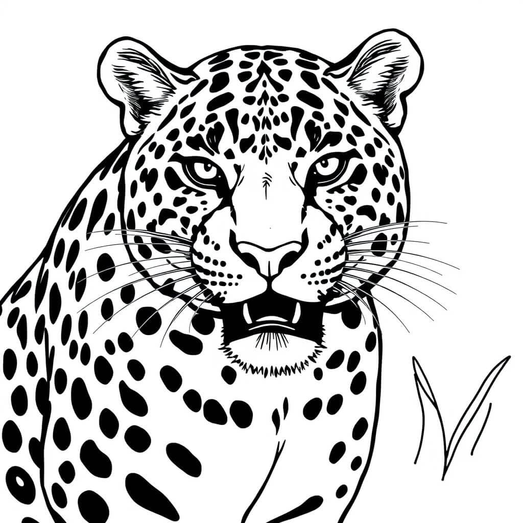 Furchterregender Jaguar Ausmalbild