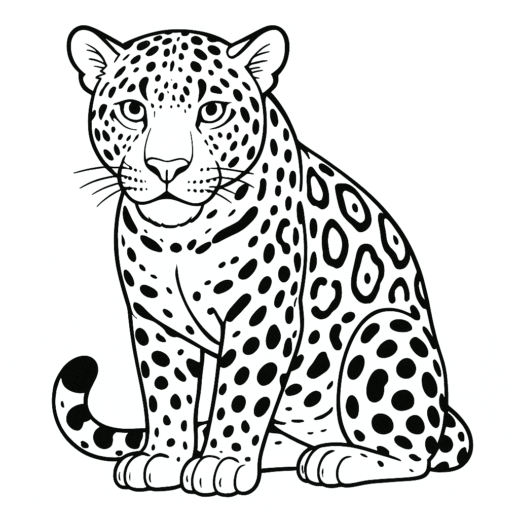 Jaguar Ausmalbild
