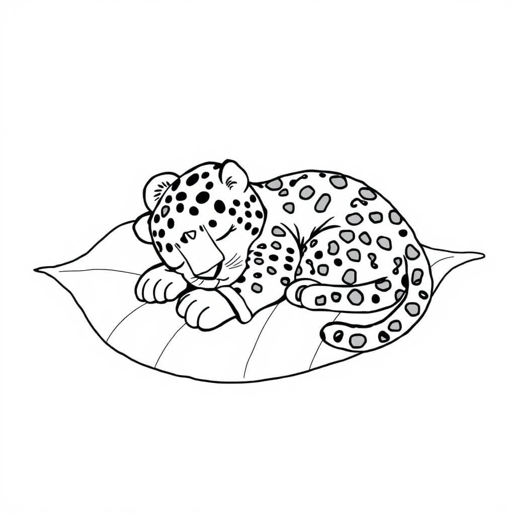Kleines Jaguarjunges Ausmalbild