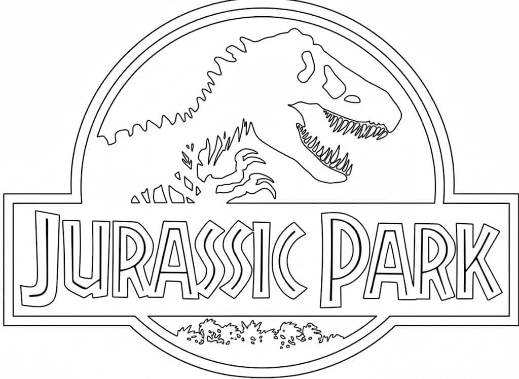 Jurassic Park Logo Ausmalbild