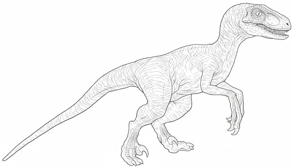 Jurassic Park Velociraptor Ausmalbild