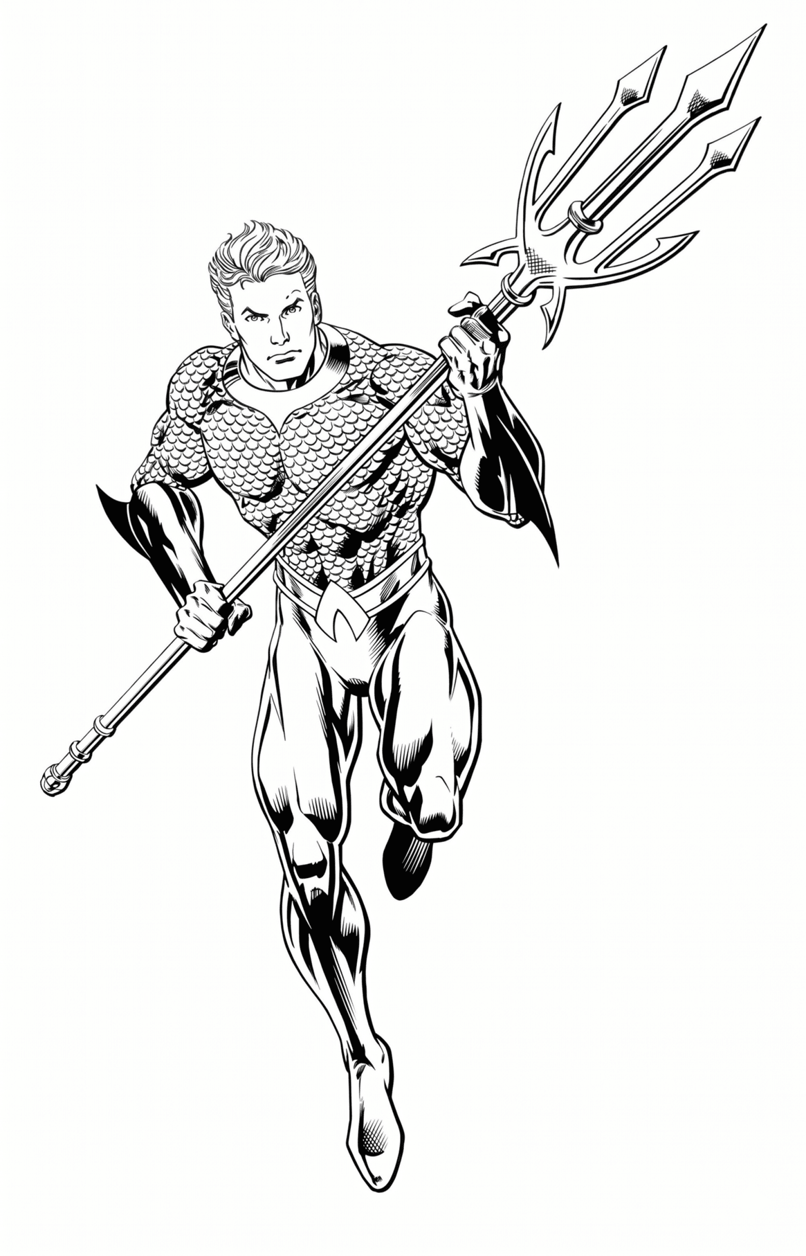 Aquaman Justice League Ausmalbild