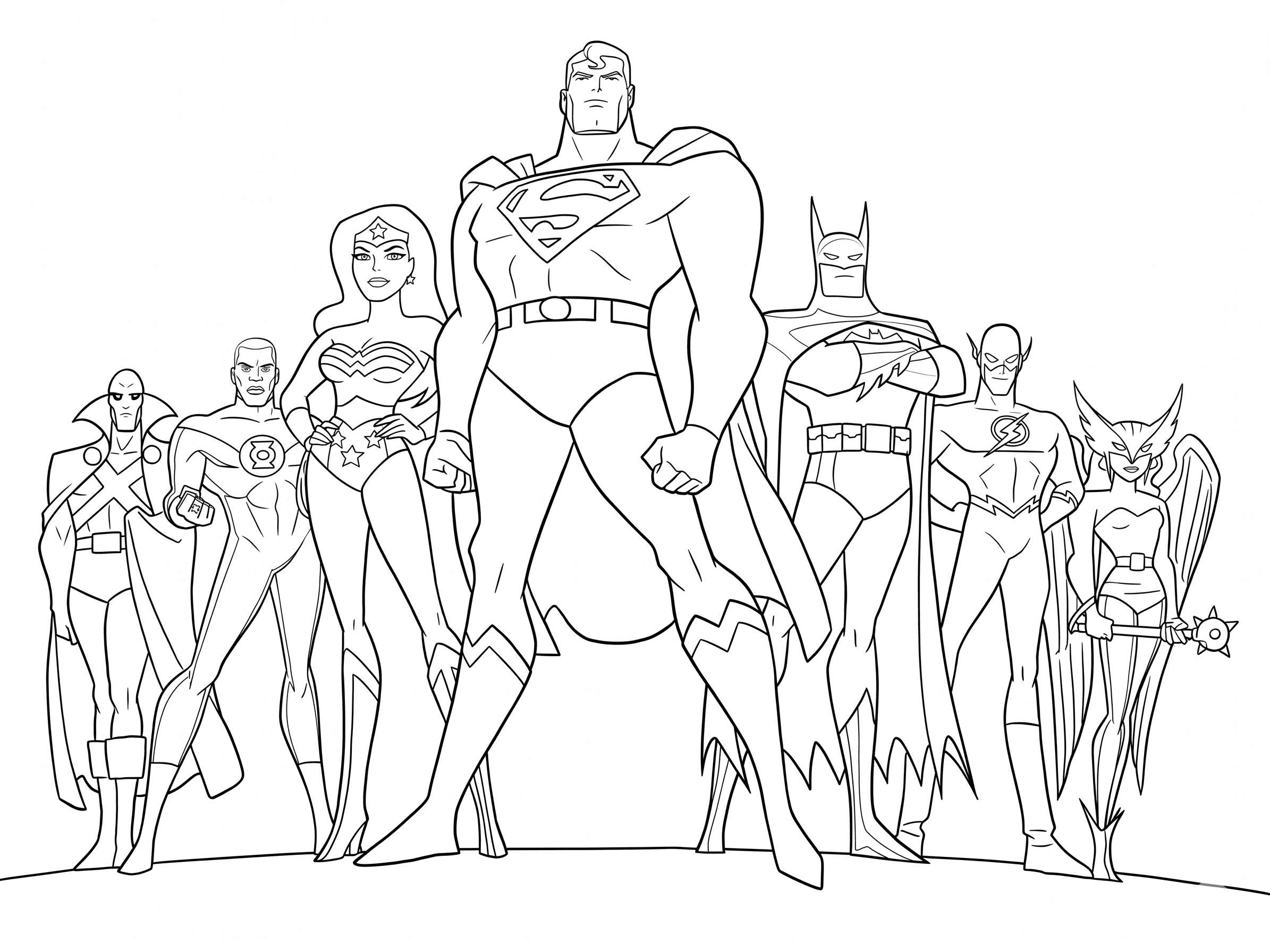 Justice League Ausmalbild
