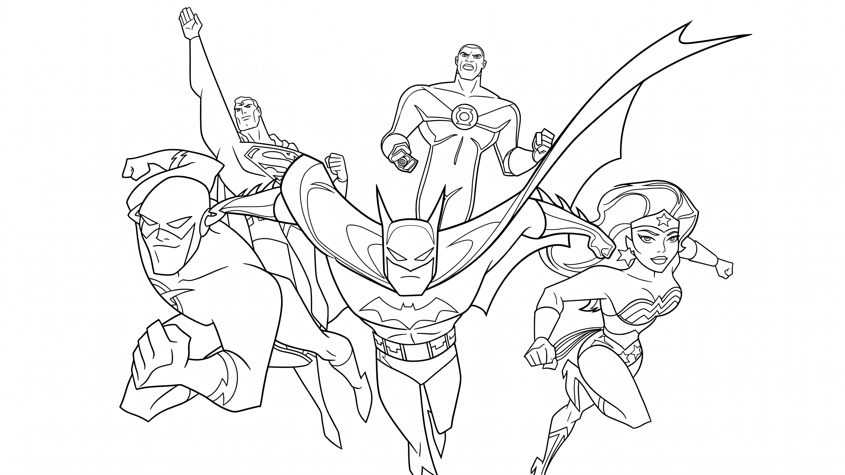 Justice League DC Ausmalbild
