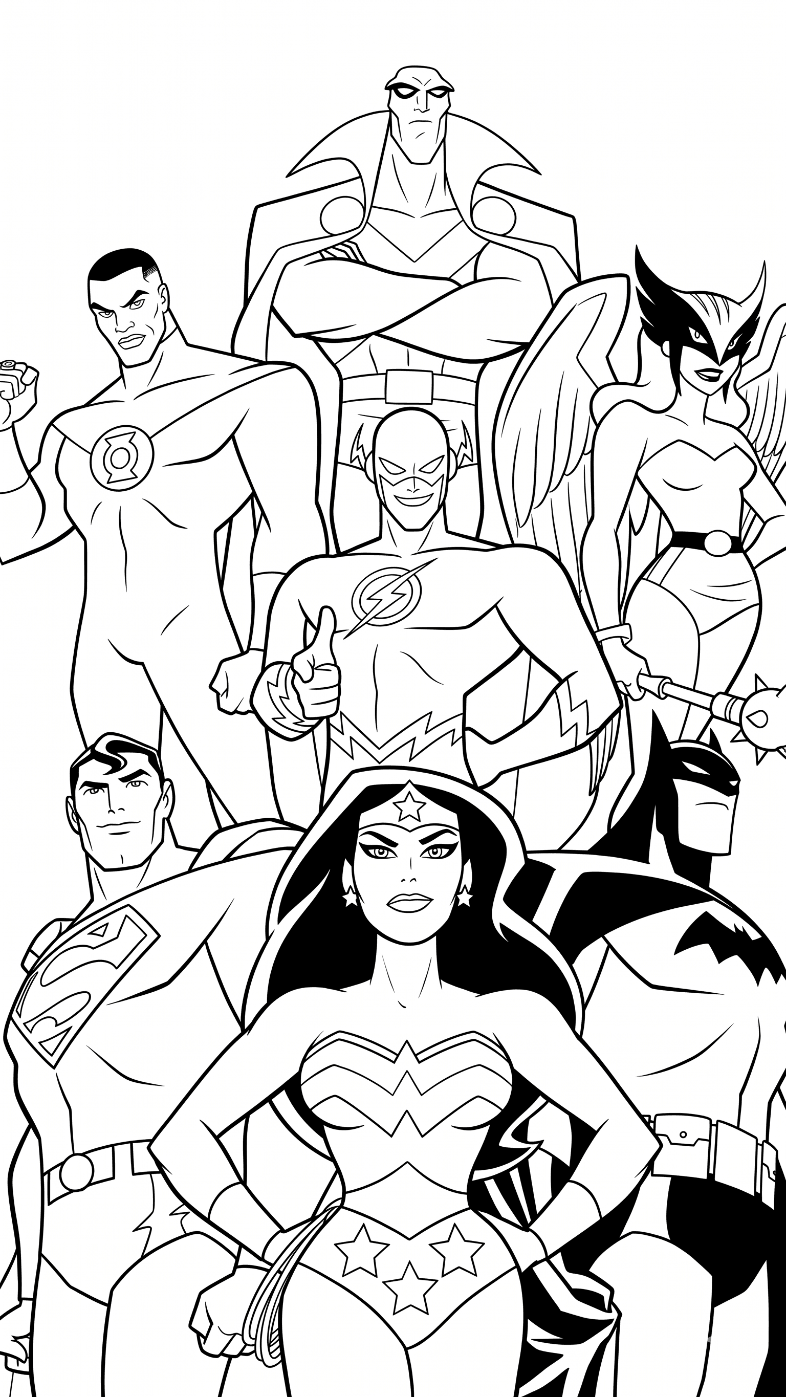 Justice League Malvorlage Ausmalbild