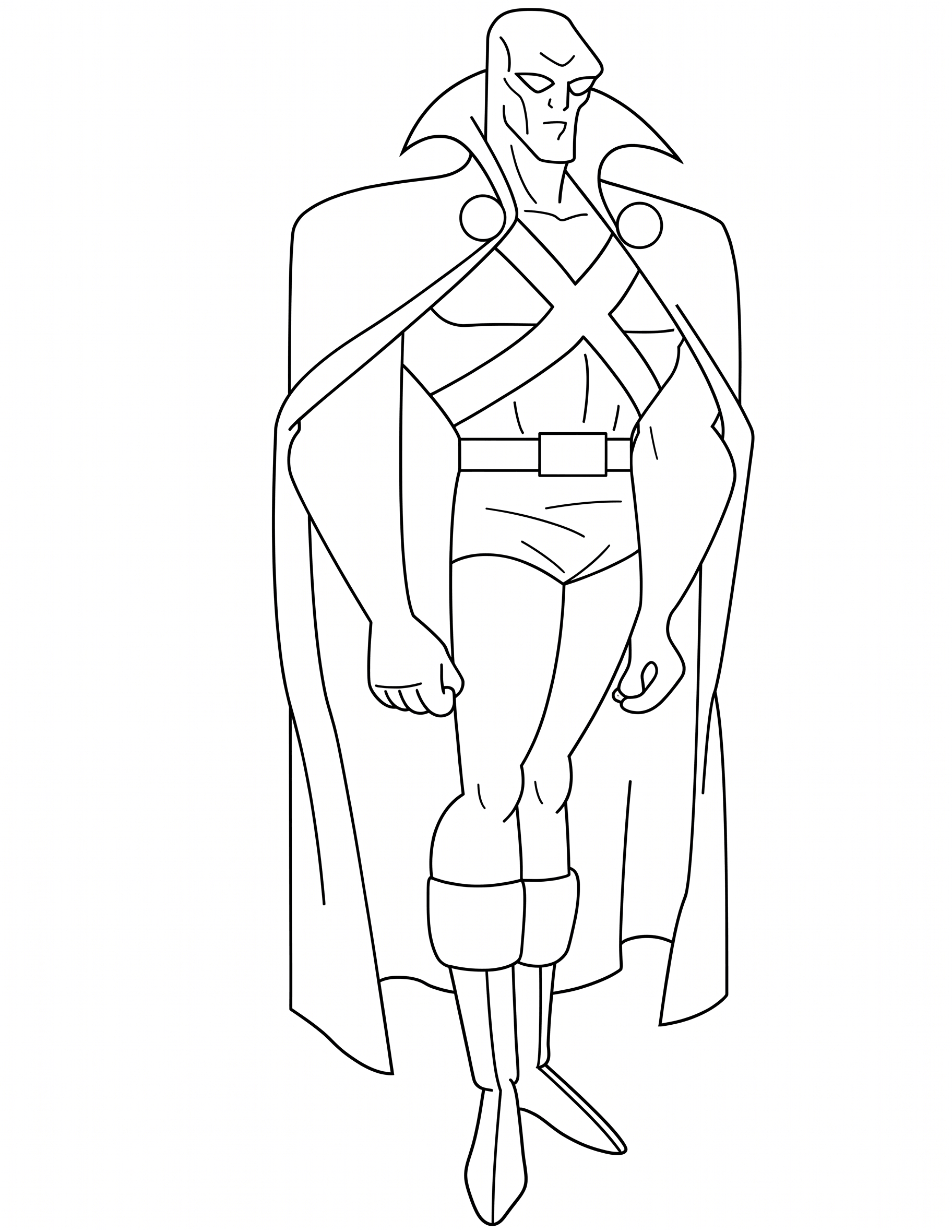 Martian Manhunter Justice League Ausmalbild