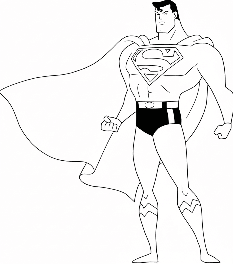 Superman Justice League Ausmalbild