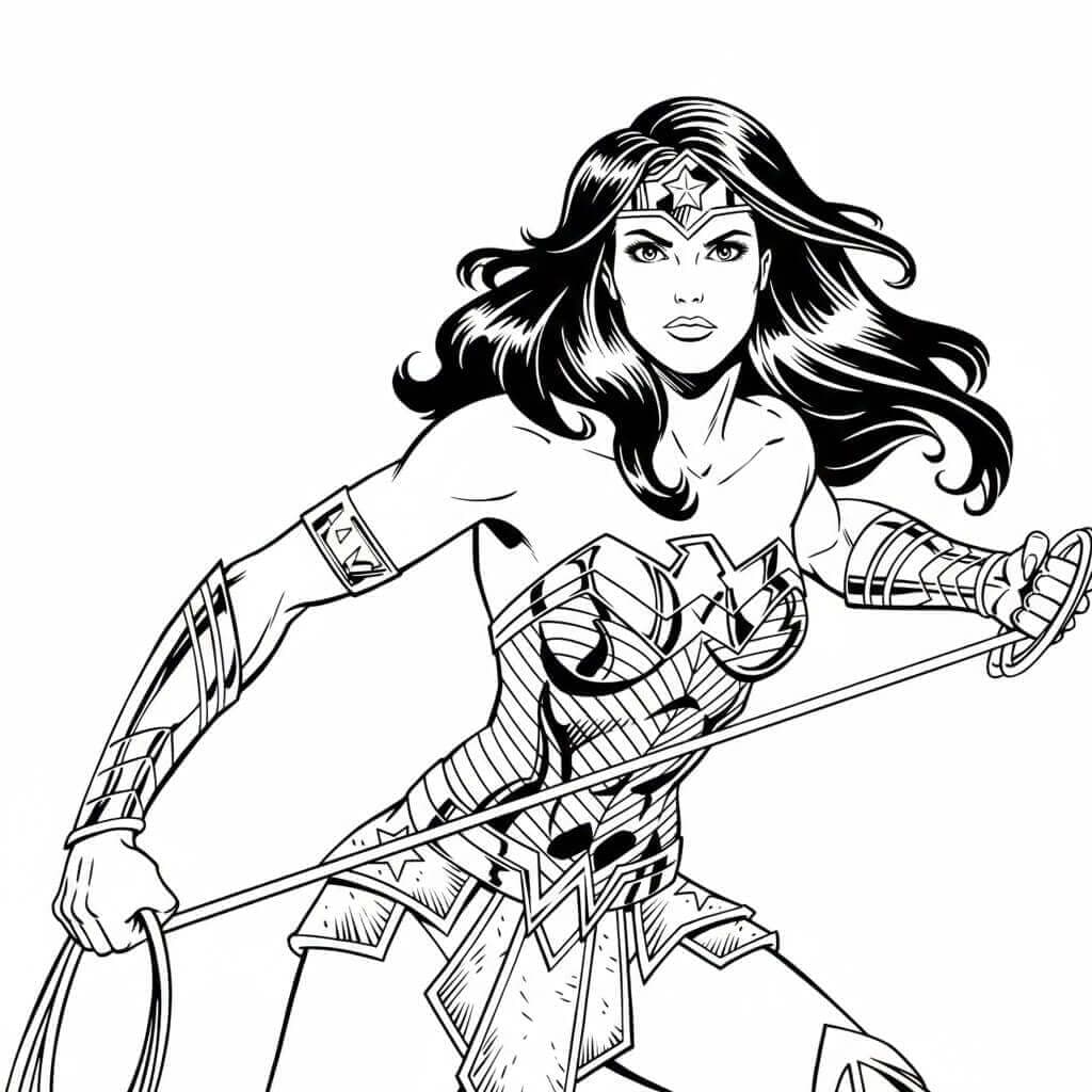 Wonder Woman Justice League Ausmalbild