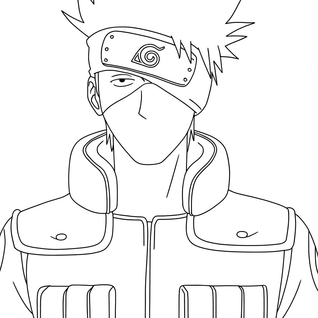 Kakashi von oben Ausmalbild