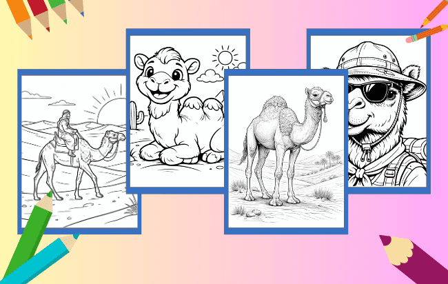 Kamel Ausmalbilder