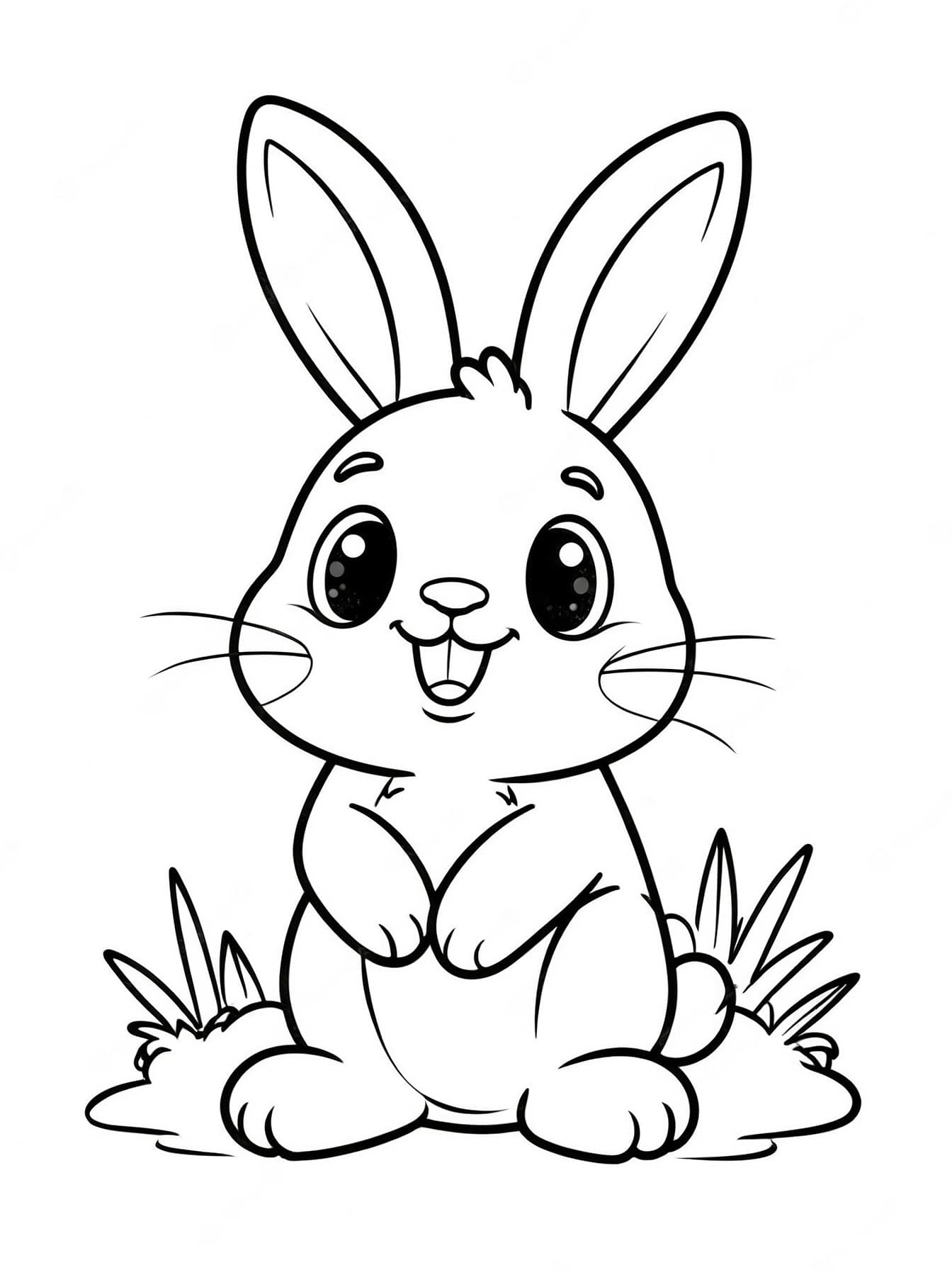 Kleines Kaninchen zum Ausmalen