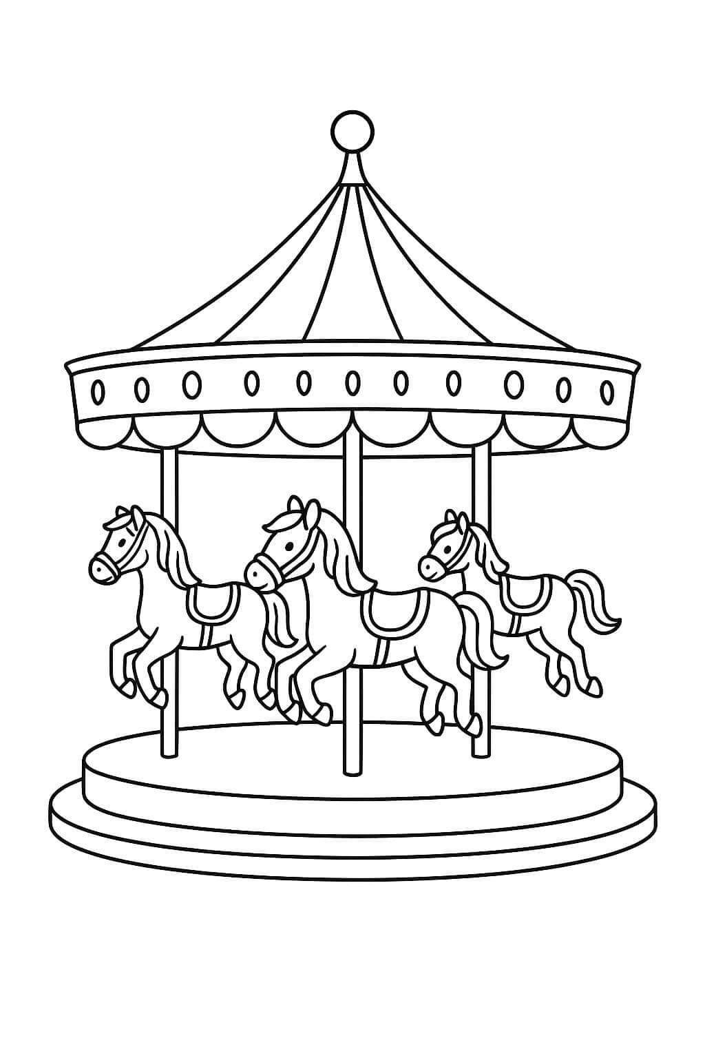 Karussell Ausmalbild