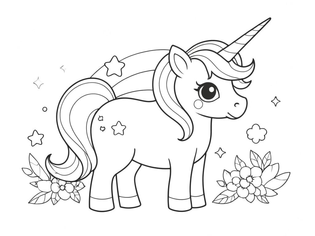 Einhorn Ausmalbild