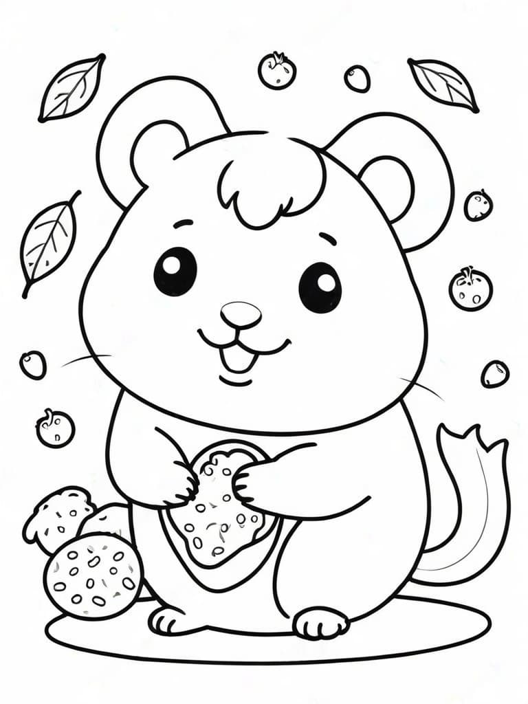 Hamster Ausmalbild