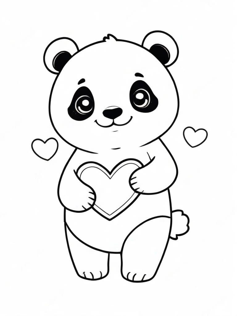 Panda Ausmalbild
