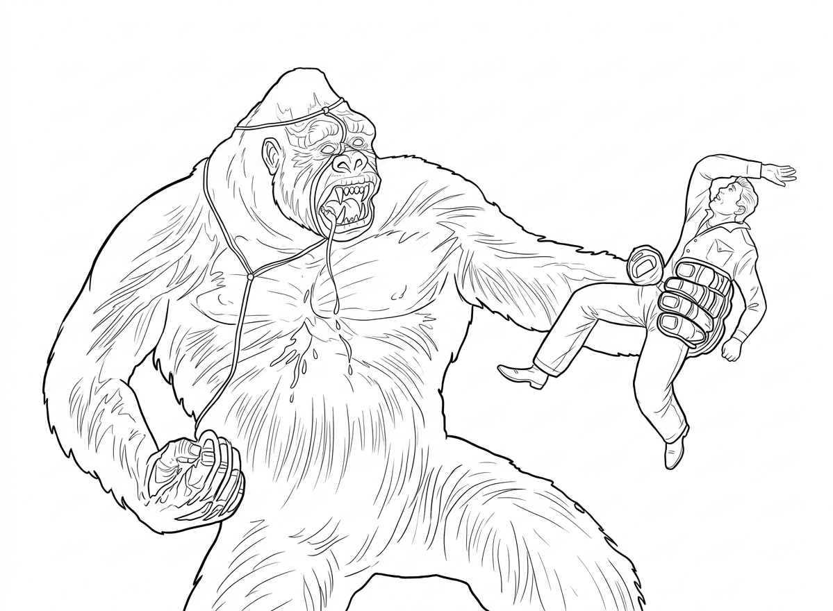 King Kong Comics Ausmalbild