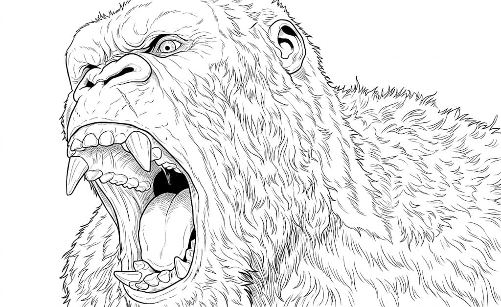King Kong Zeichnung Ausmalbild