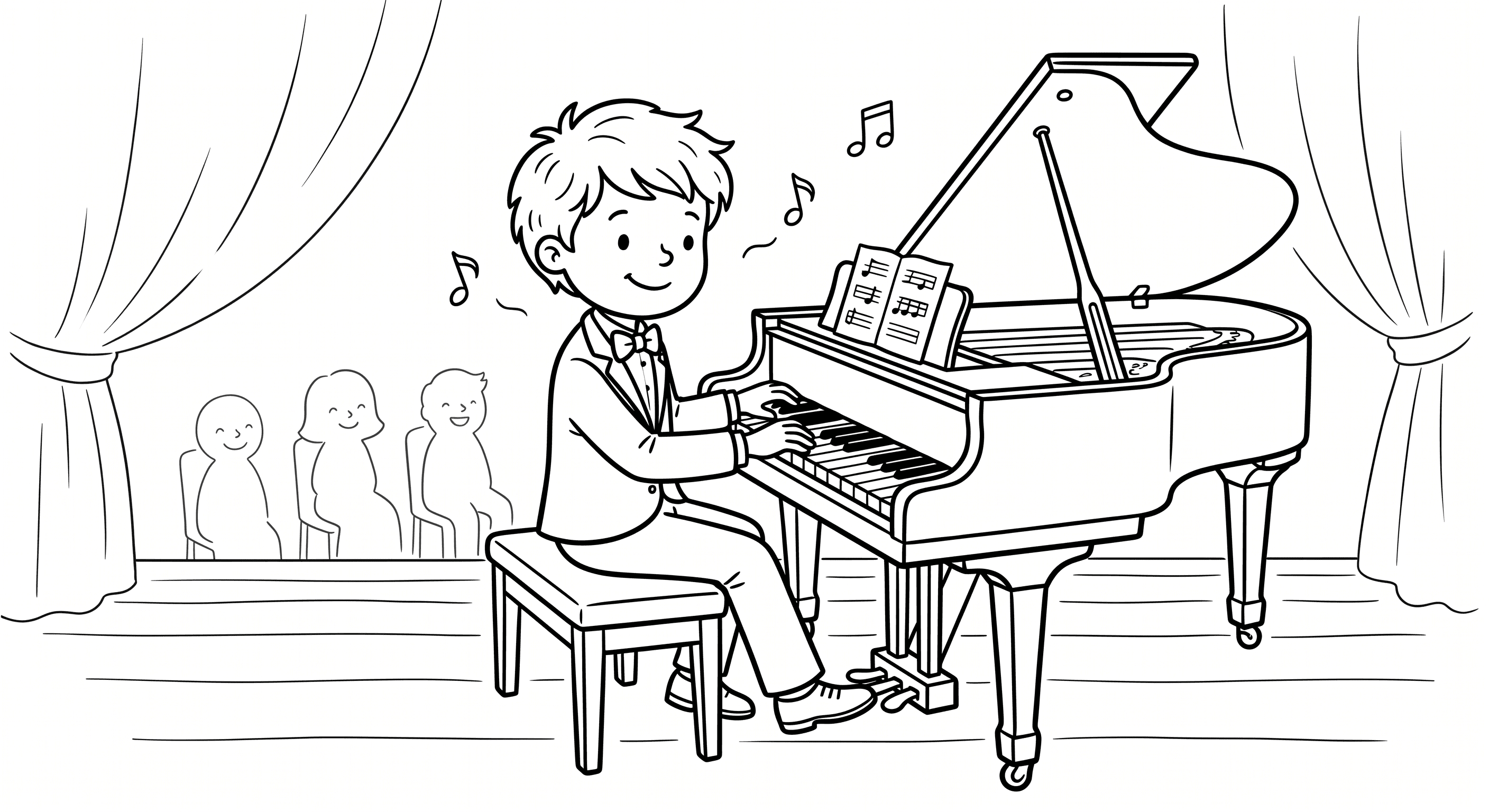 Klavierkonzert Ausmalbild