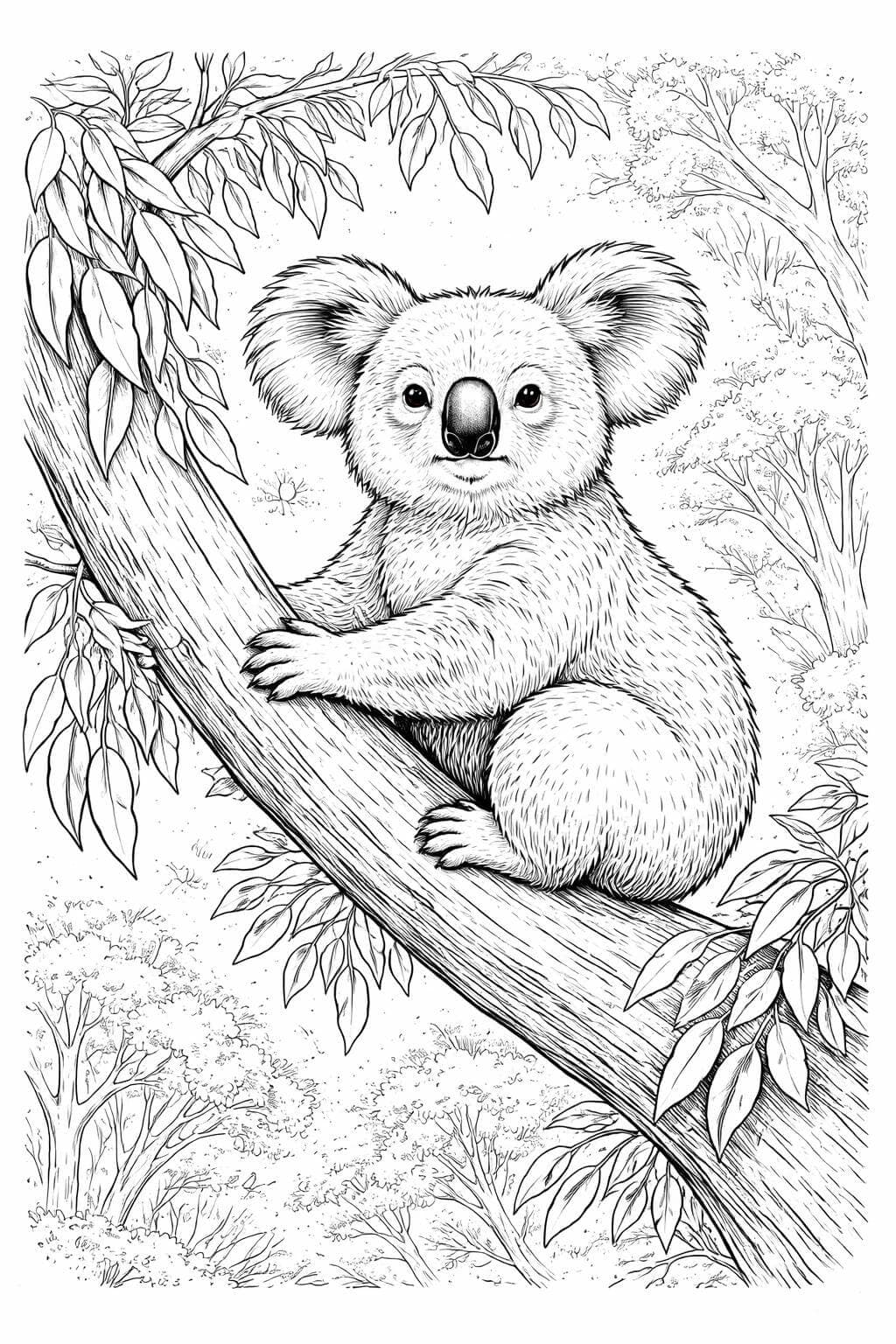 Koala Ausmalbild