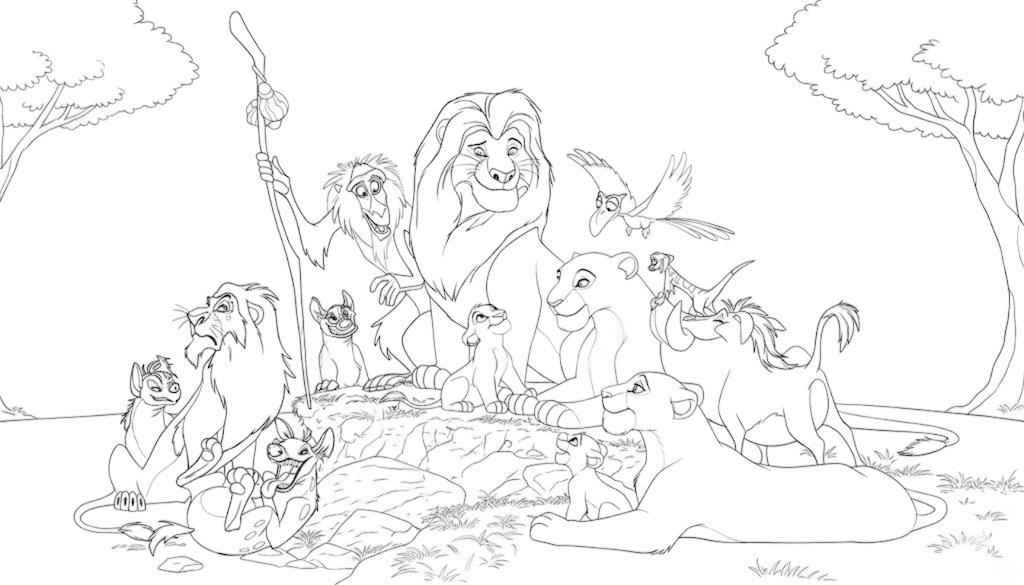 Figuren der König der Löwen Ausmalbild