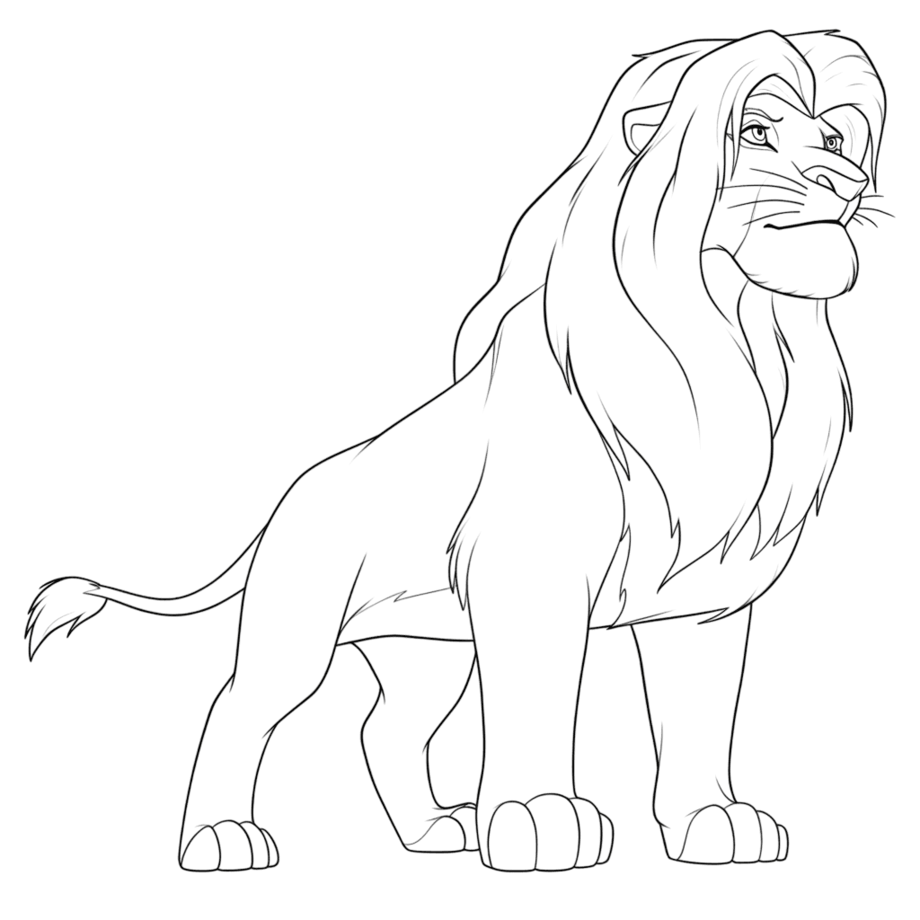 Mufasa der König der Löwen Ausmalbild