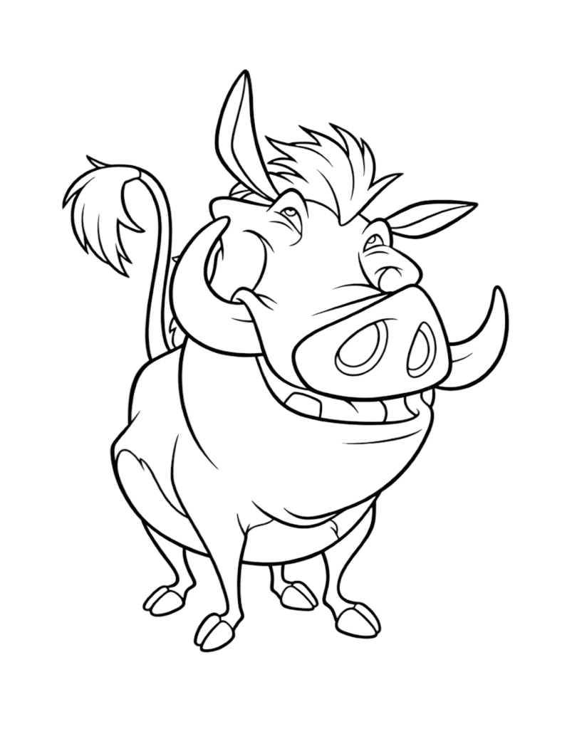Pumbaa der König der Löwen Ausmalbild