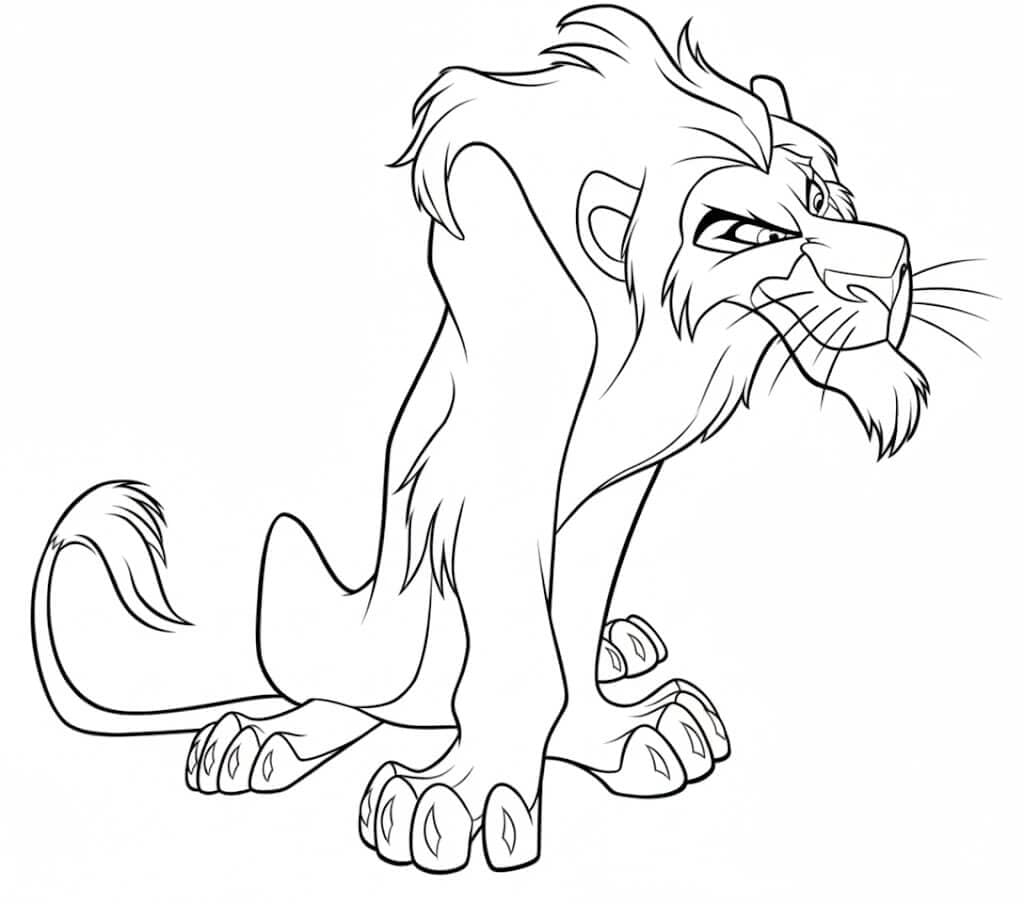 Scar der König der Löwen Ausmalbild