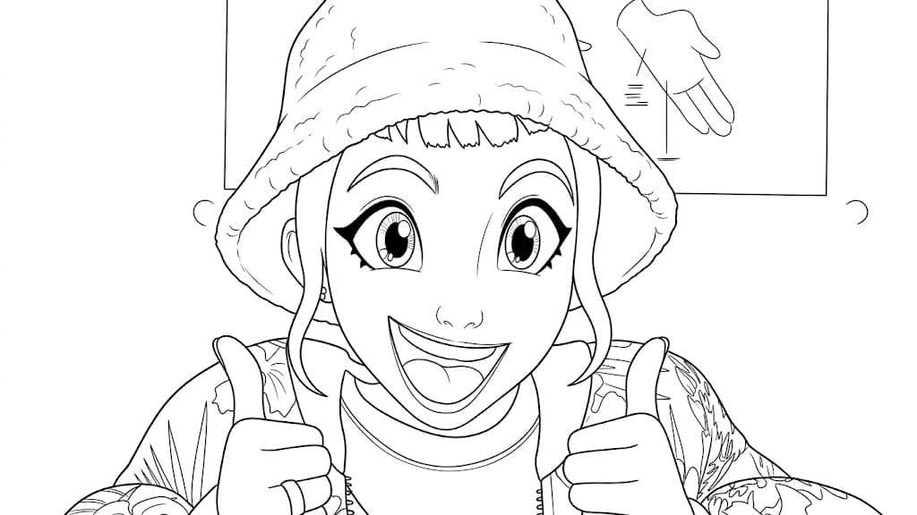 Zoey KPop Demon Hunters Ausmalbild