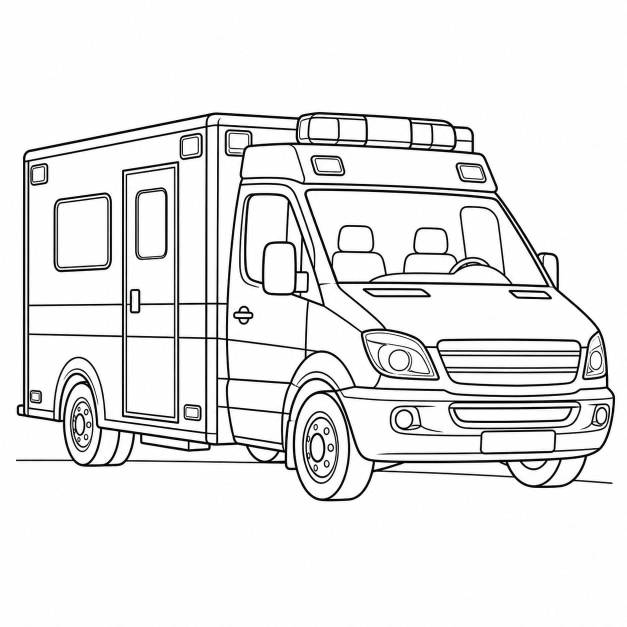 Krankenwagen Ausmalbild