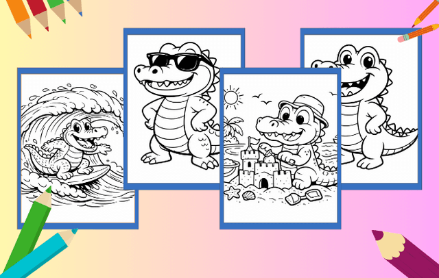 Krokodile Ausmalbilder