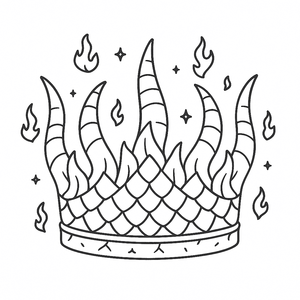 Drachen-Krone Ausmalbild